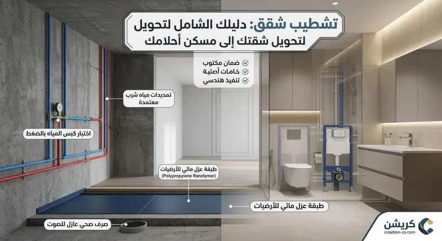 تشطيب الشقق - كريشن للتشطيبات