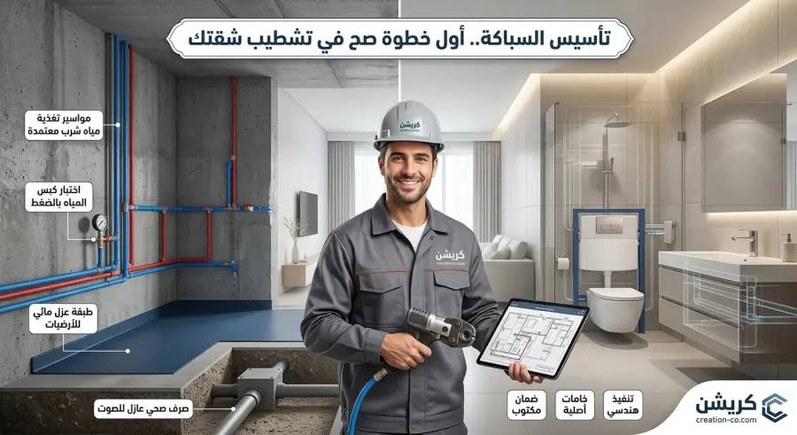 تأسيس السباكة - كريشن للتشطيبات
